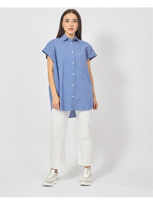 Chemise femme oversize rayée Gaelle Paris GAELLE PARIS | GAABW03891BL48